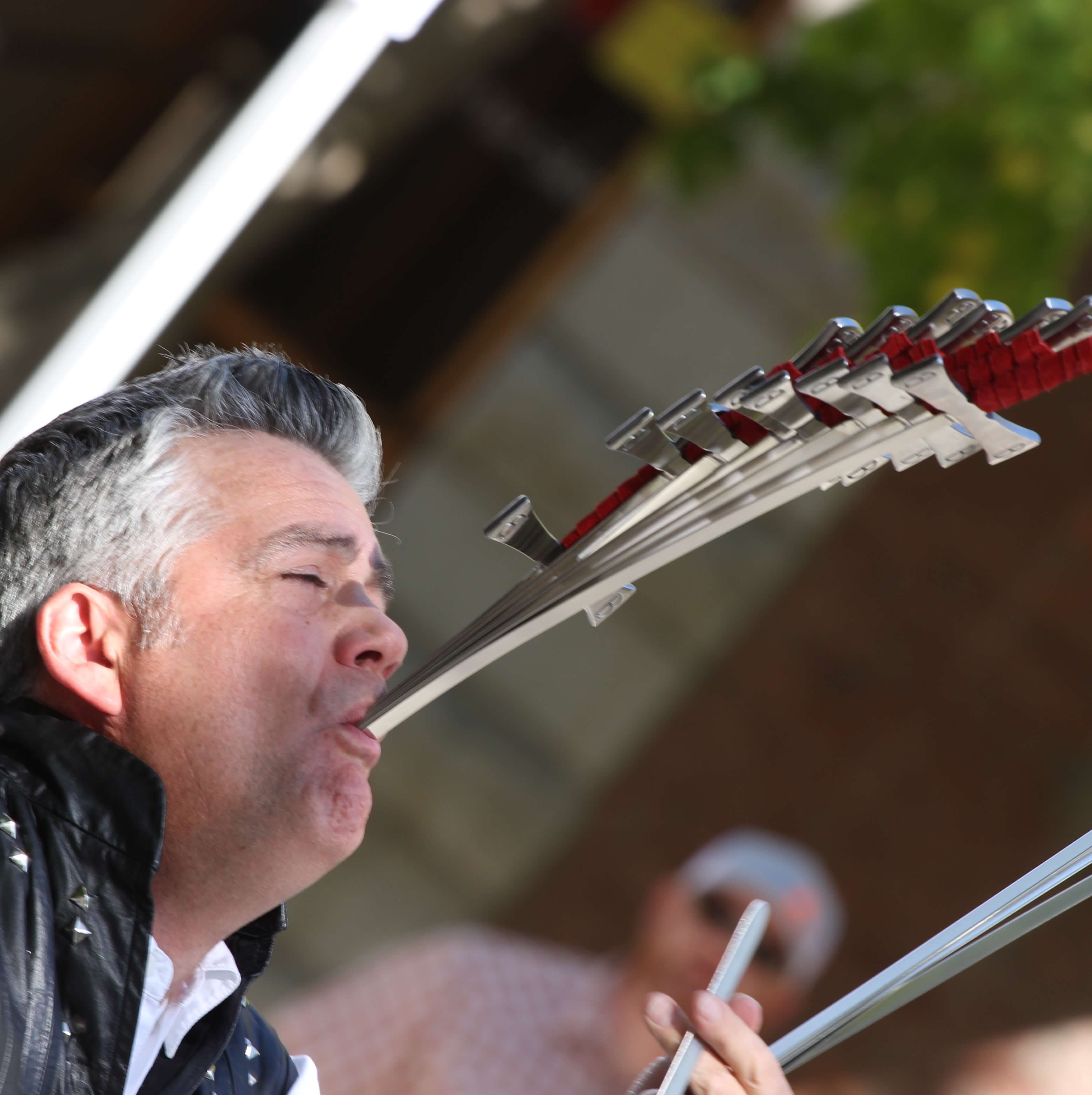Brad Byers Sword Swallowing World Record 12 Swords